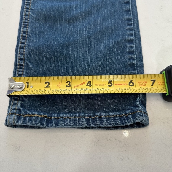 Levis 514 Jeans Mens 28x30 Blue Slim Mid Rise Medium Wash Straight Faded Denim - Picture 7 of 12